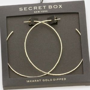 14KT. TEXTURED GOLD HOOPS